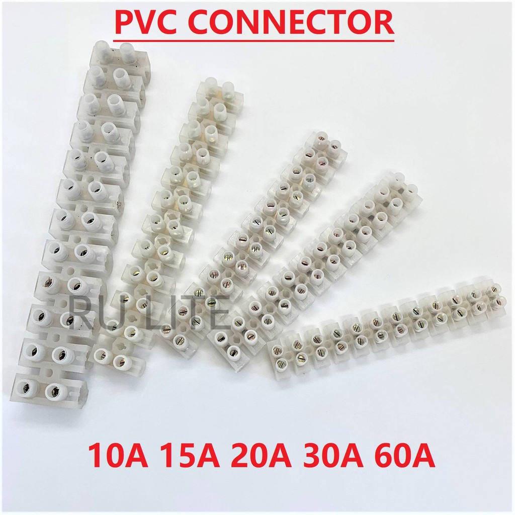 PVC CONNECTOR CABLE CONNECTOR TERMINAL BLOCK 10A 15A 20A 30A 60A