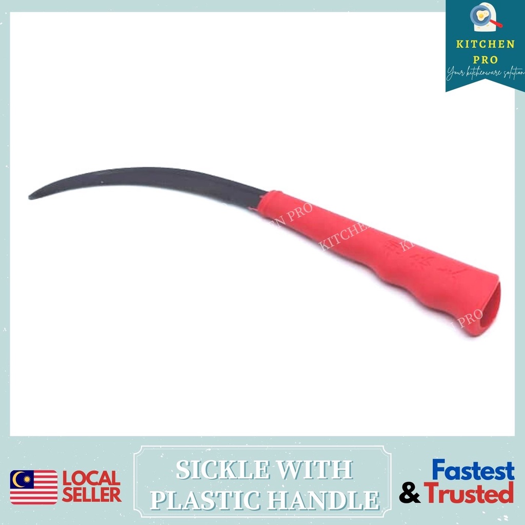 𝐊𝐈𝐓𝐂𝐇𝐄𝐍 𝐏𝐑𝐎 Garden Weed Cleaning Mini Sickle With Plastic Handle