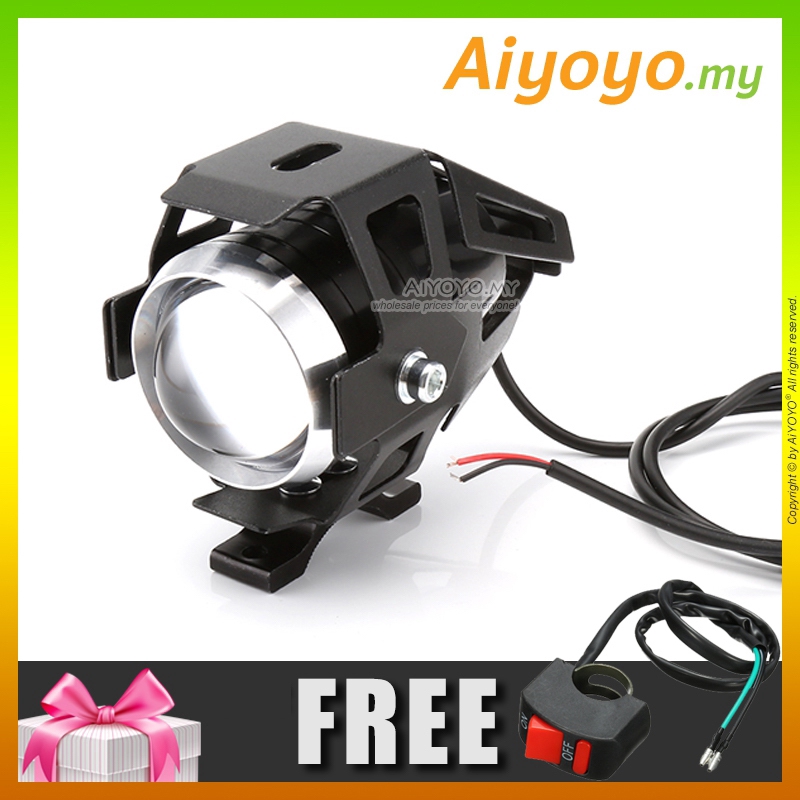 U Lm W Motorcycle Motorbike Spot Lamp Fog Light Led Headlight