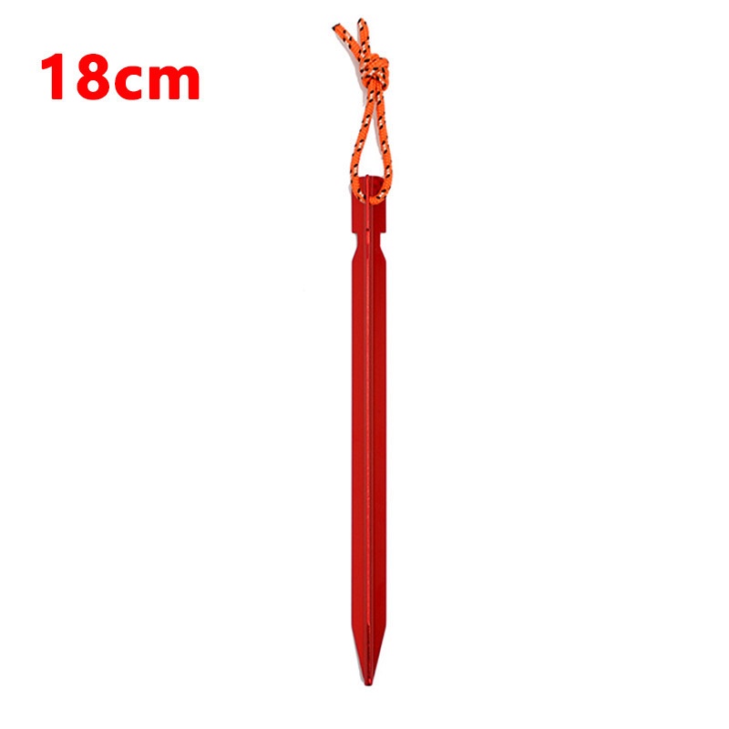 4pcs Y Shape 18cm Aluminium Alloy Tent Peg Nail Stakes Reflective Rope