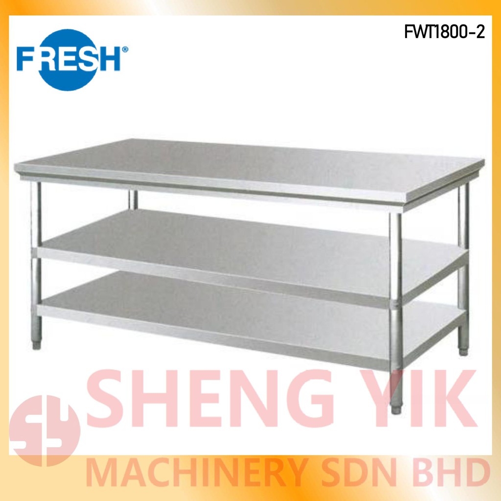 Shengyik Fresh Stainless Steel Worktable W Tier Undershelf Mm