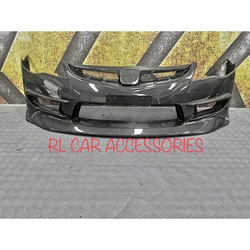 Honda Civic Fd Carbon Fiber Type R Front Bumper Air Duct Js Racing Lip