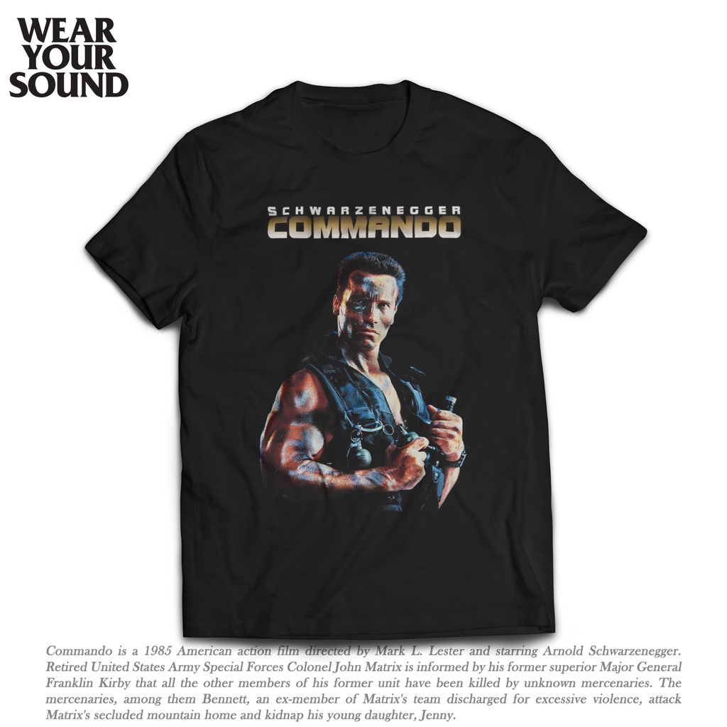 Commando Arnold Schwarzenegger 1985 Movie Tshirt Shopee Malaysia