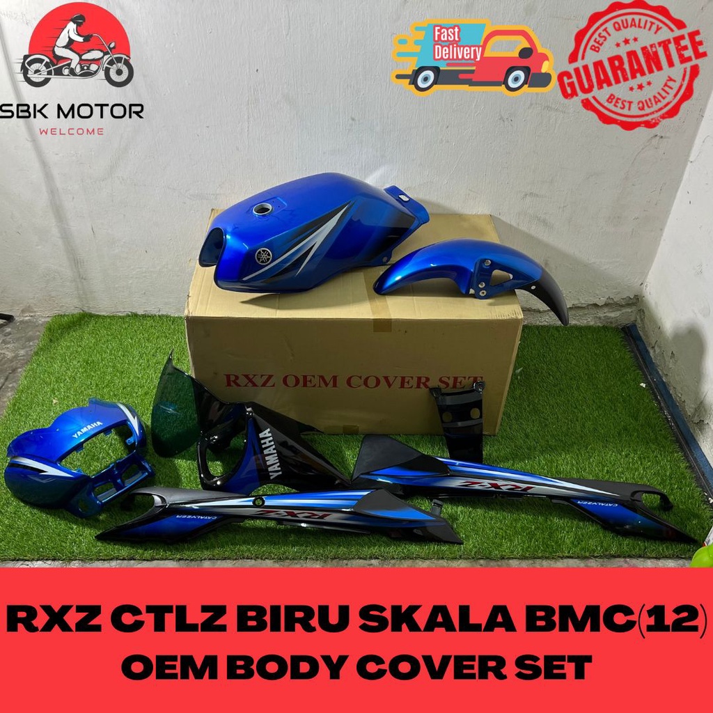 OEM YAMAHA RXZ CATALYZER BIRU SKALA BMC 12 BODY COVER SET Shopee