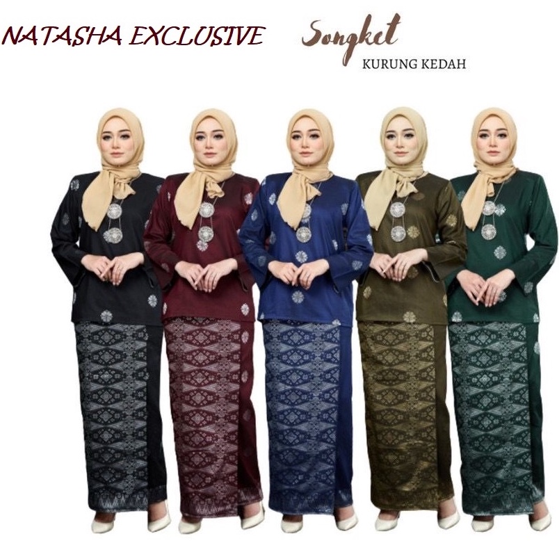 Kurung Kedah Songket Tenun Bunga Tabur Hot Selling Shopee Malaysia