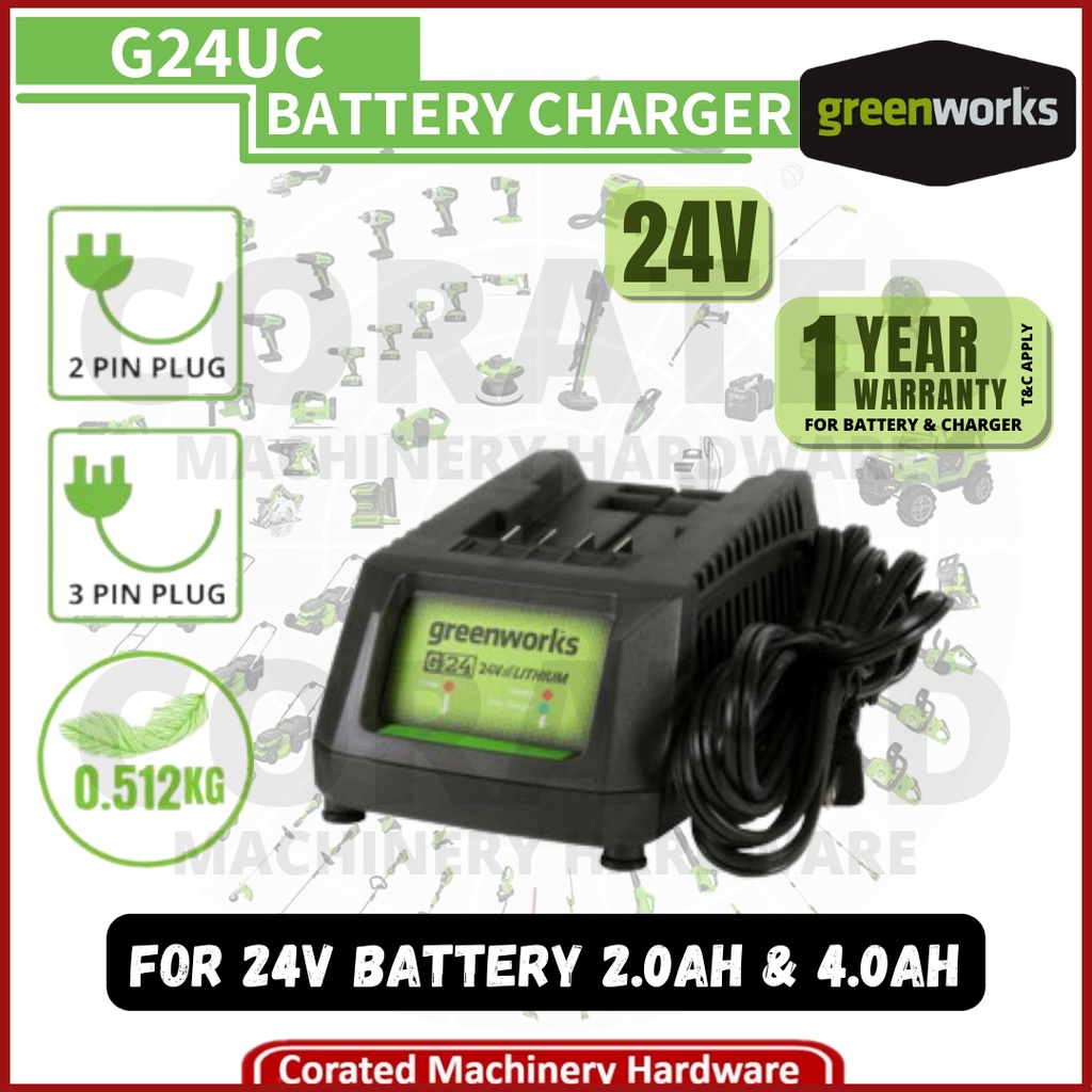 Corated Greenworks Battery Charger G Uc G B G B V Ah Ah