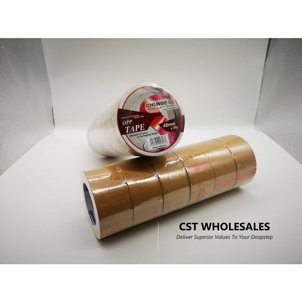 OPP Tape Packing Tape 48mm X 90Y X 6 Rolls Extra Volume For Heavy