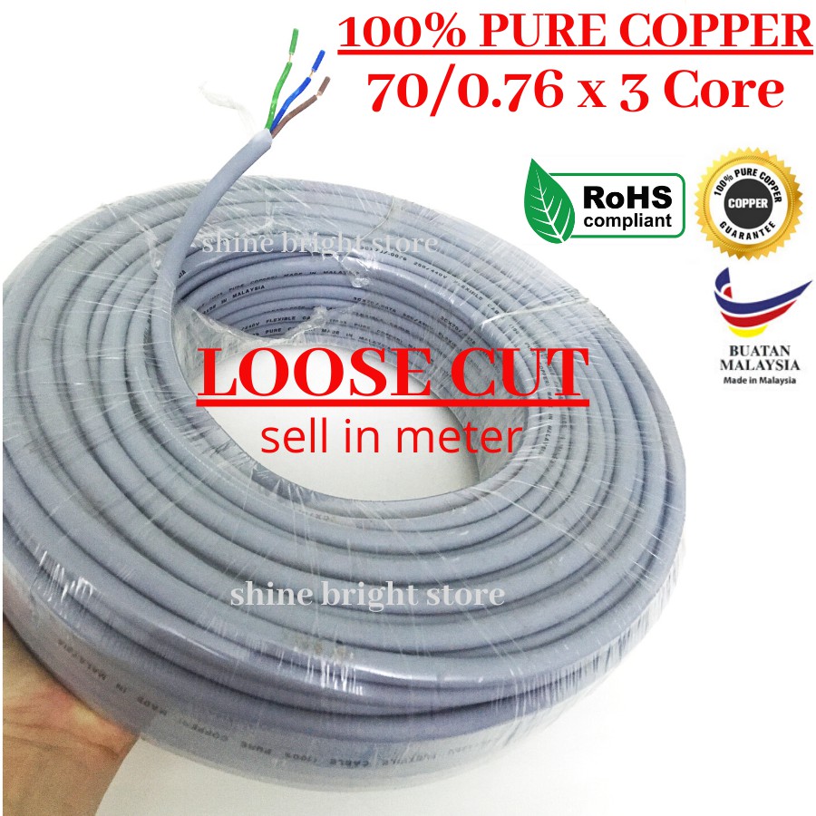 Loose Cut Mm X C Pure Full Copper Core Flexible Wire