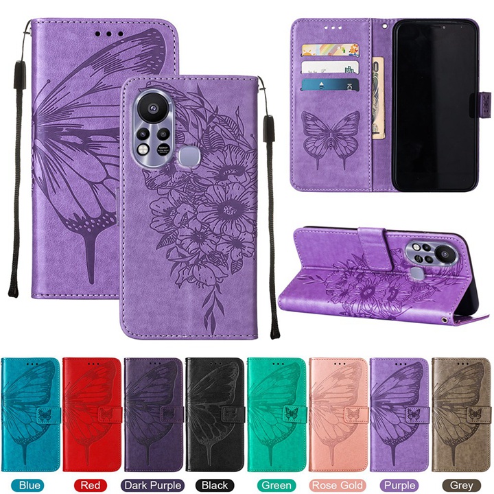 Butterfly Flip Leather Case Infinix Hot I S NFC Smart Pro Note