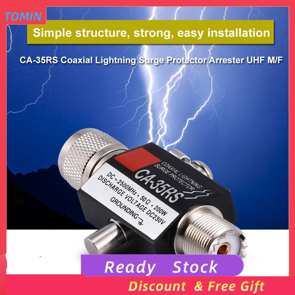 READY STOCK Coaxial Lightning Surge Protector Arrester UHF Connector