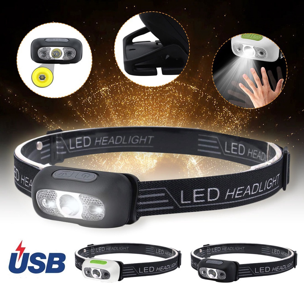 READYPowerful COB XPE Ultra Bright LED HeadLamp USB Rechargeable