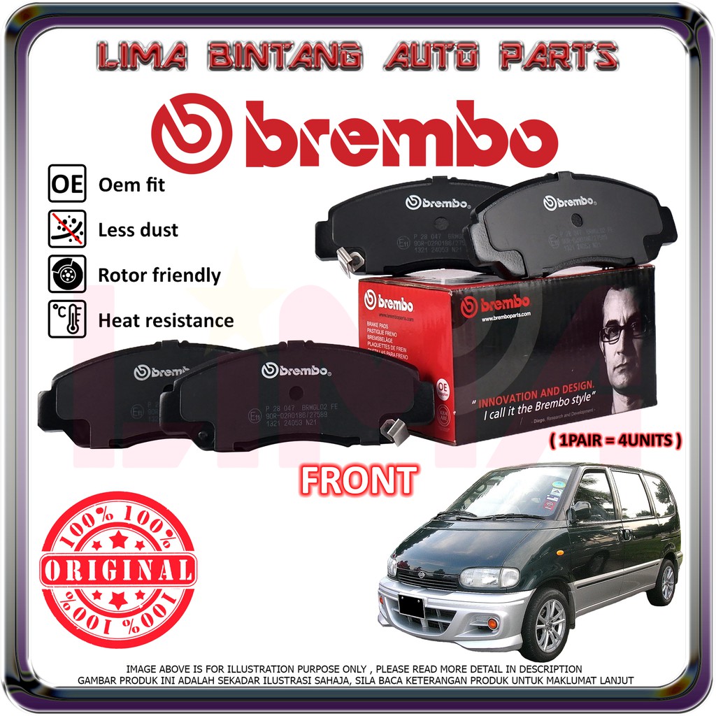 Nissan Serena C Front Brake Pads Disc Brake Pad Brembo