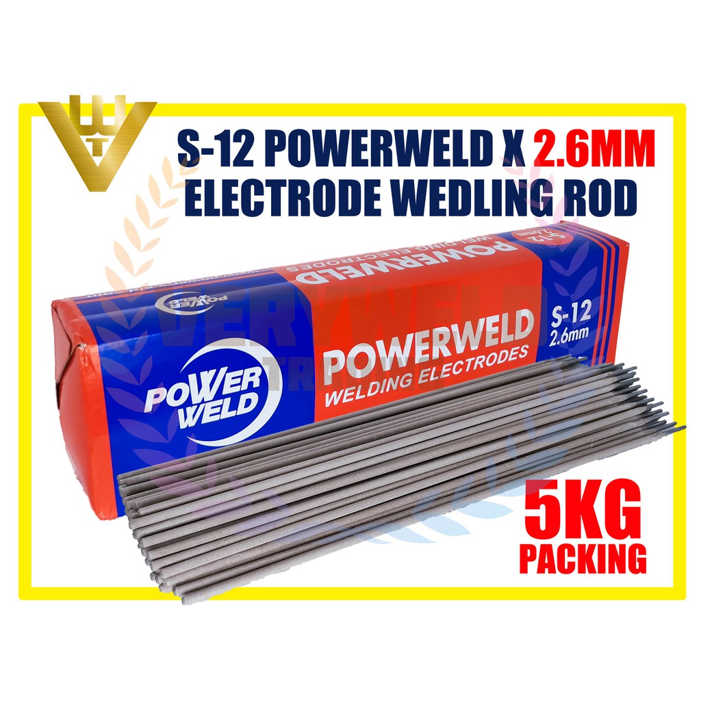 VERYWELD Powerweld S 12 Ubat Welding Electrode Rod 2 6mm 3 2mm 5kg