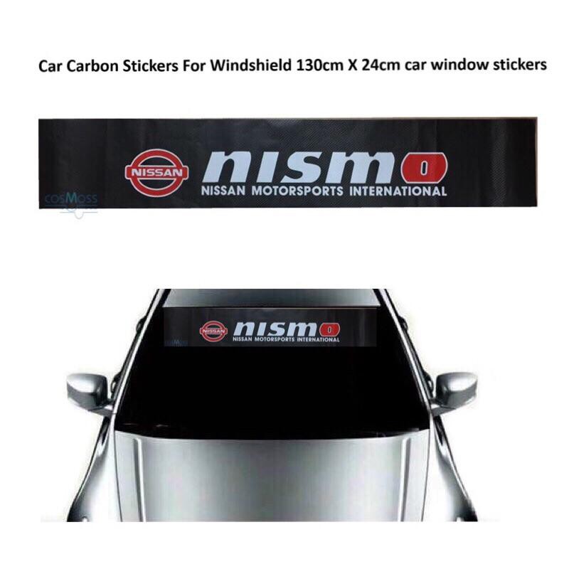 Carbon Nismo Logo Carbon Front Windscreen Windshield Window Sticker