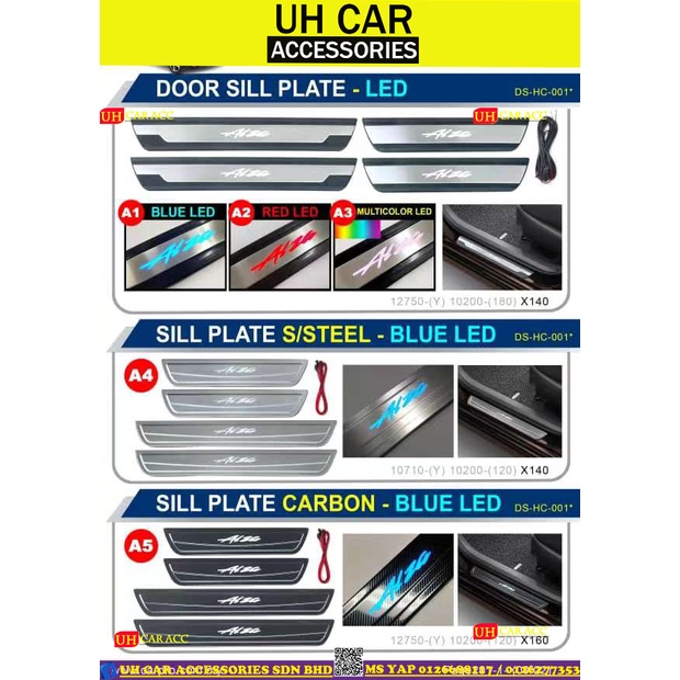 Perodua Alza Led Side Sill Scuff Plate Door Side Step Shopee