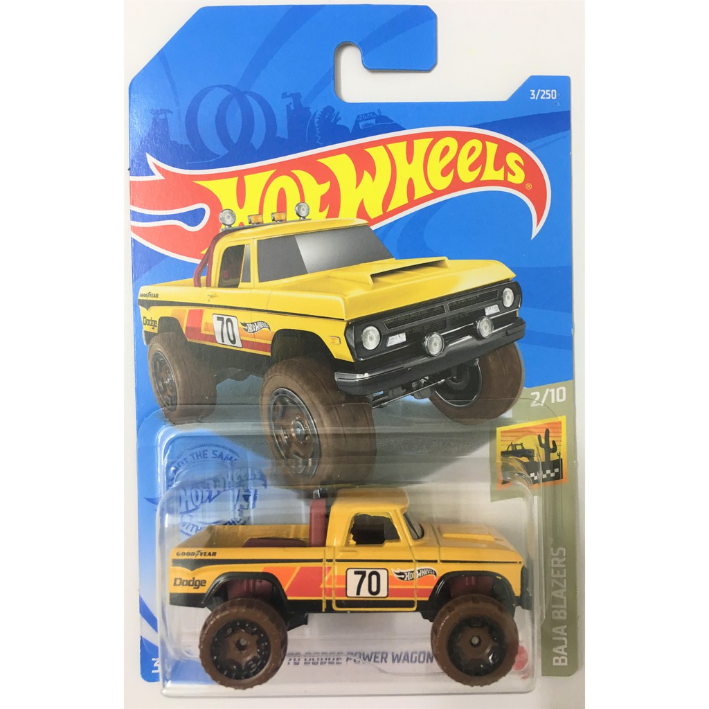 Hot Wheels 2021 3 250 Baja Blazers 2 10 70 Dodge Power Wagon Yellow
