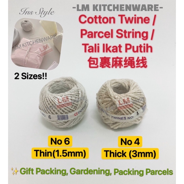 Cotton Twine Parcel String Tali Ikat Tali Putih Cotton Rope