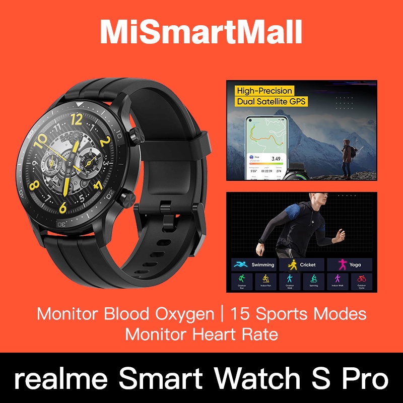 Realme Watch S Pro RMA186 Smart Watch 1 39 Inch Heart Rate Monitor