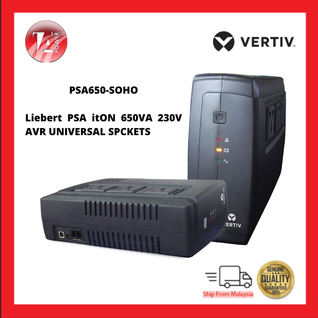 Liebert PSA ItON 650VA 230A AVR Universal Socket PSA650 SOHO Shopee