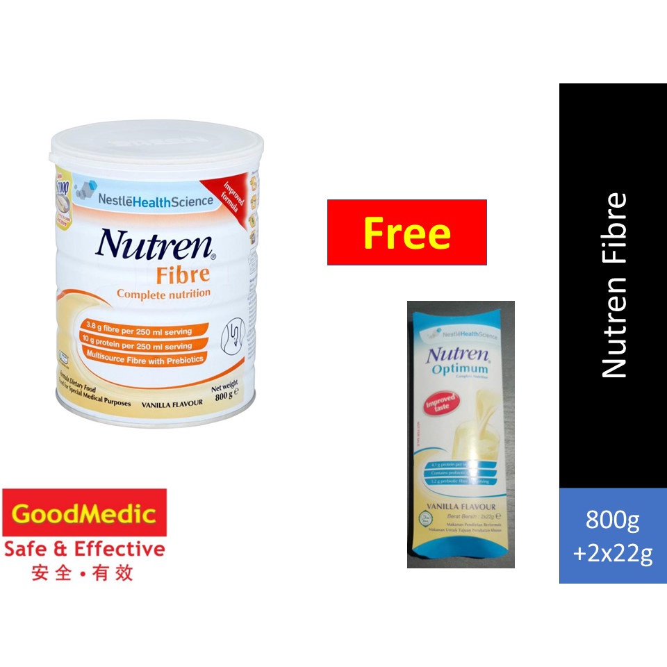 Nutren Fibre G X G Nutren Optimum Vanilla Flavour Shopee