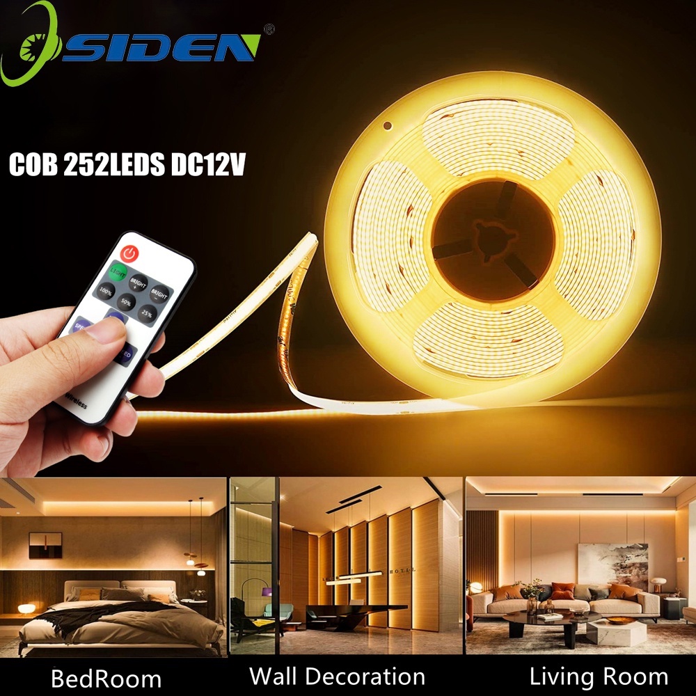 COB LED Light Bar 12V 252 LED M Cutable Flexible Light Touch Controller