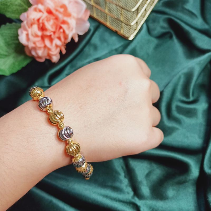 Gelang Tangan Boba Emas Korea K Cop Shopee Malaysia