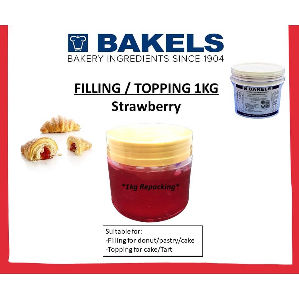 Ready Stock Bakels Fruit Filling Inti Buah Mango Strawberry Kiwi