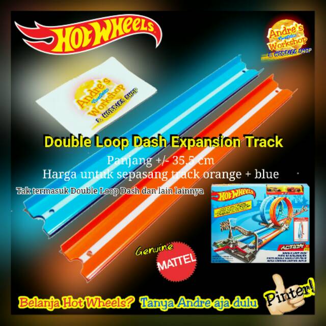 Hotwheels Track Double Loop Dash Expansion Original Mattel Hot Wheels