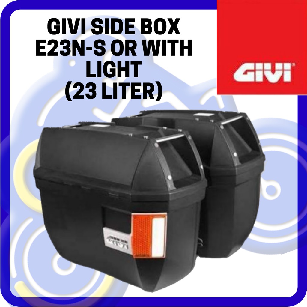 1SET GIVI SIDE BOX E23N WITH SIGNAL LIGHT MONOKEY 23 LITRE MOTOR YAMAHA