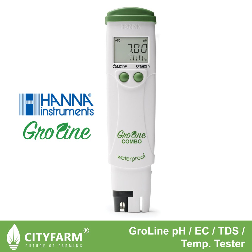 Hanna Instruments GroLine Hydroponic Waterproof Pocket PH EC TDS