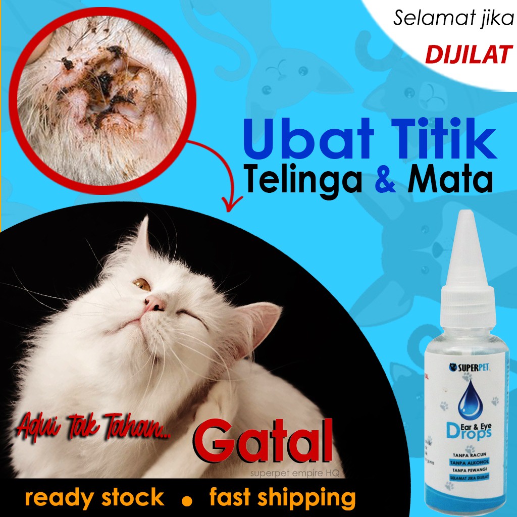 Nanowater Spray Kucing Ubat Telinga Dan Mata Kucing Sporo Fungus Sabun