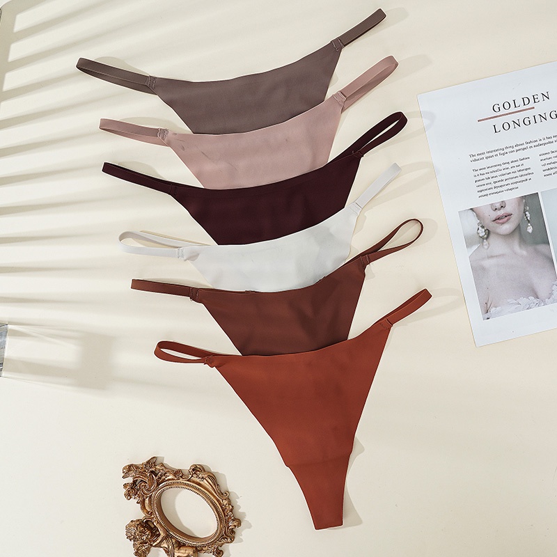 S XL Women Seamless Thongs Low Waist T Back Panties Lingerie Bikini