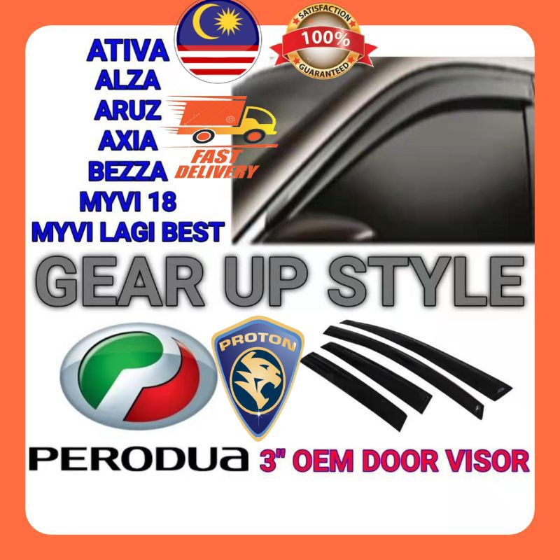 Perodua Gear Up Style Original Design Air Press Oem Car Window