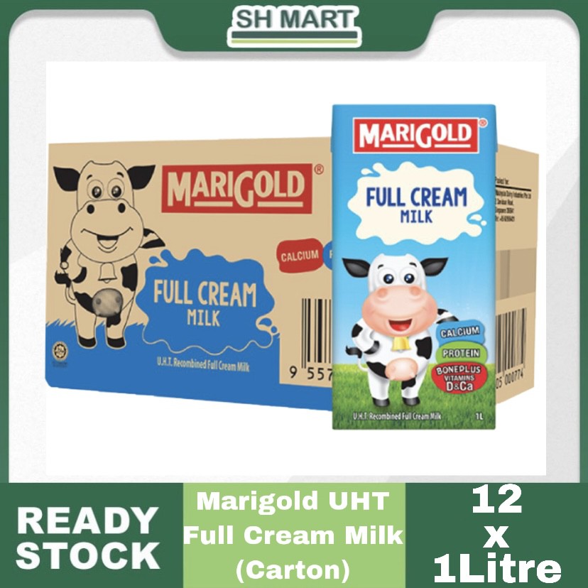 Marigold UHT Full Cream Milk Carton 12 Unit X 1L Shopee Malaysia