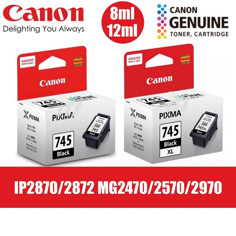 Canon PG 745 745 XL Black FINE Cartridge 8ml 12ml Shopee Malaysia