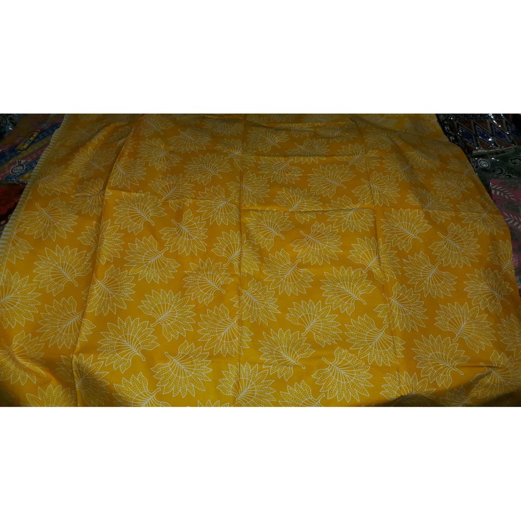 Kain Batik Warna Pastel Meter Bidang Kuning Shopee Malaysia