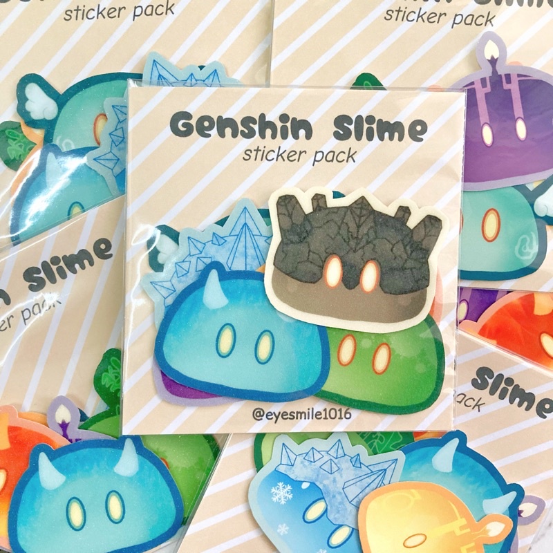 Genshin Impact Slime Sticker Pack Shopee Malaysia