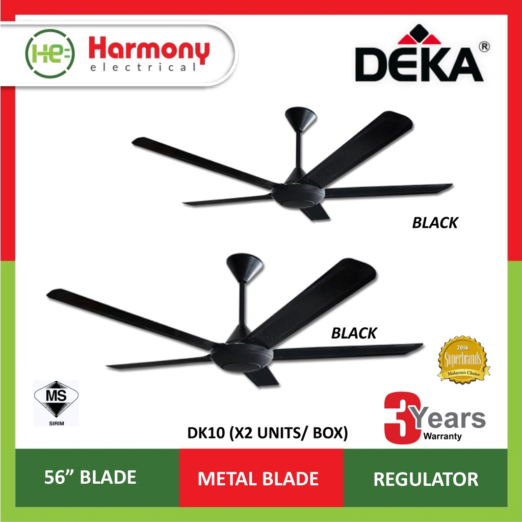 Twin Pack 2 Units DEKA DK10 56 5 Metal Blade Ceiling Fan