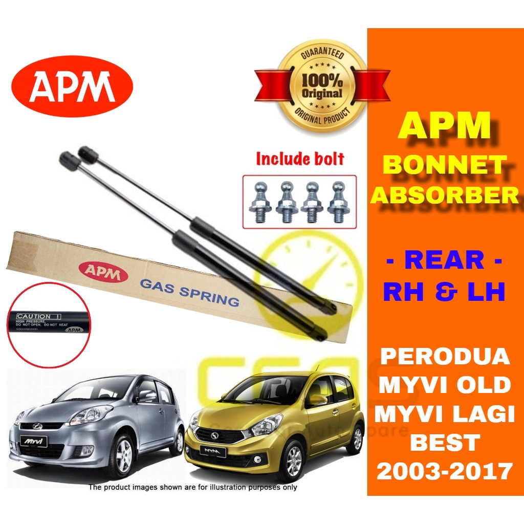 100 ORIGINAL APM Perodua Myvi All Model Rear Boot Damper Gas Spring