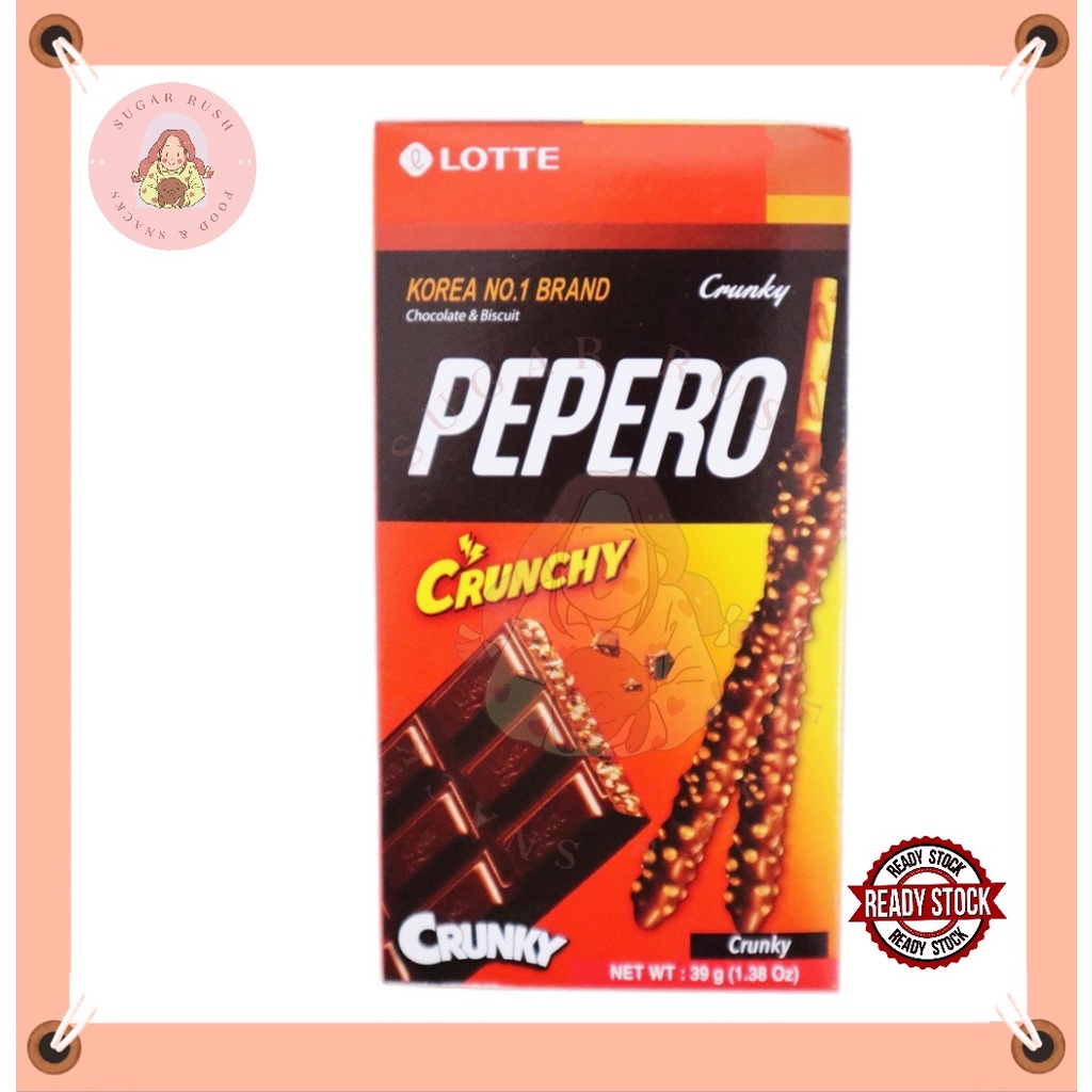 Lotte Pepero Crunchy Box G Coklat Shopee Malaysia