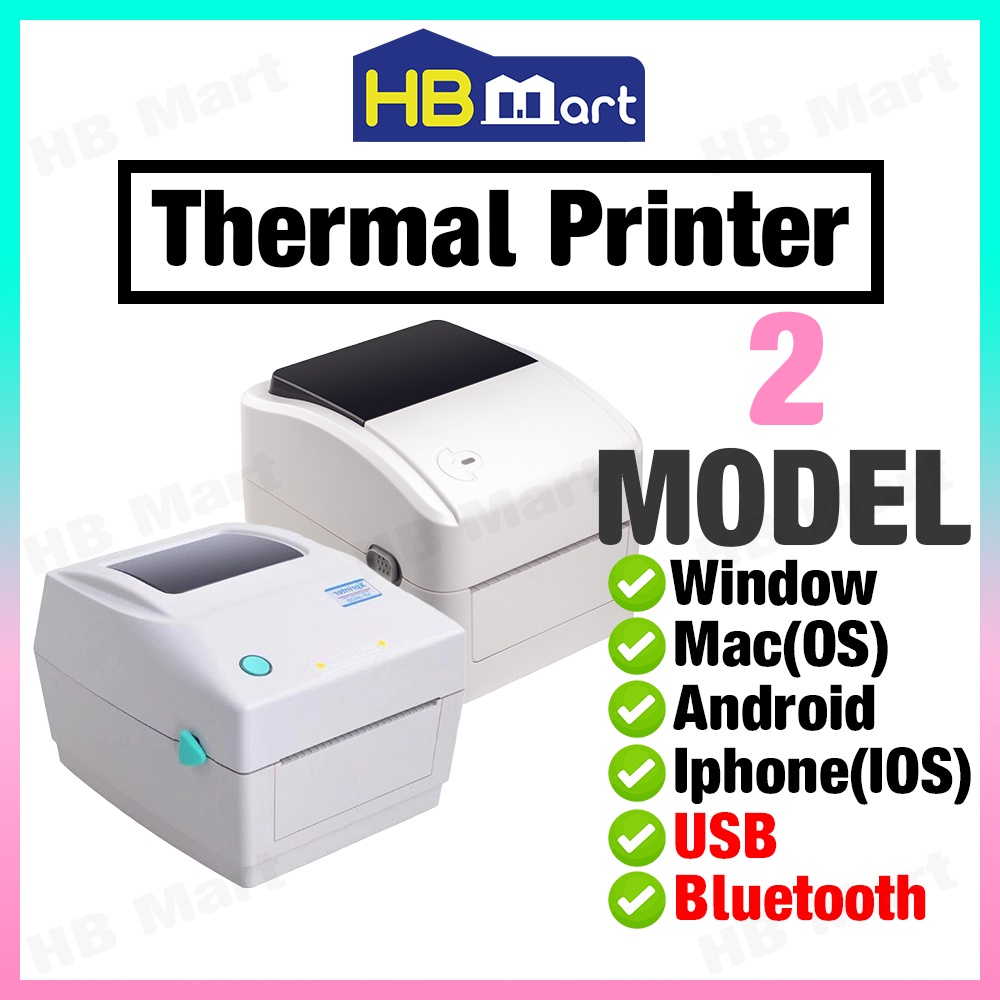 Thermal Printer A Thermal Sticker Bluetooth Usb Xprinter B B