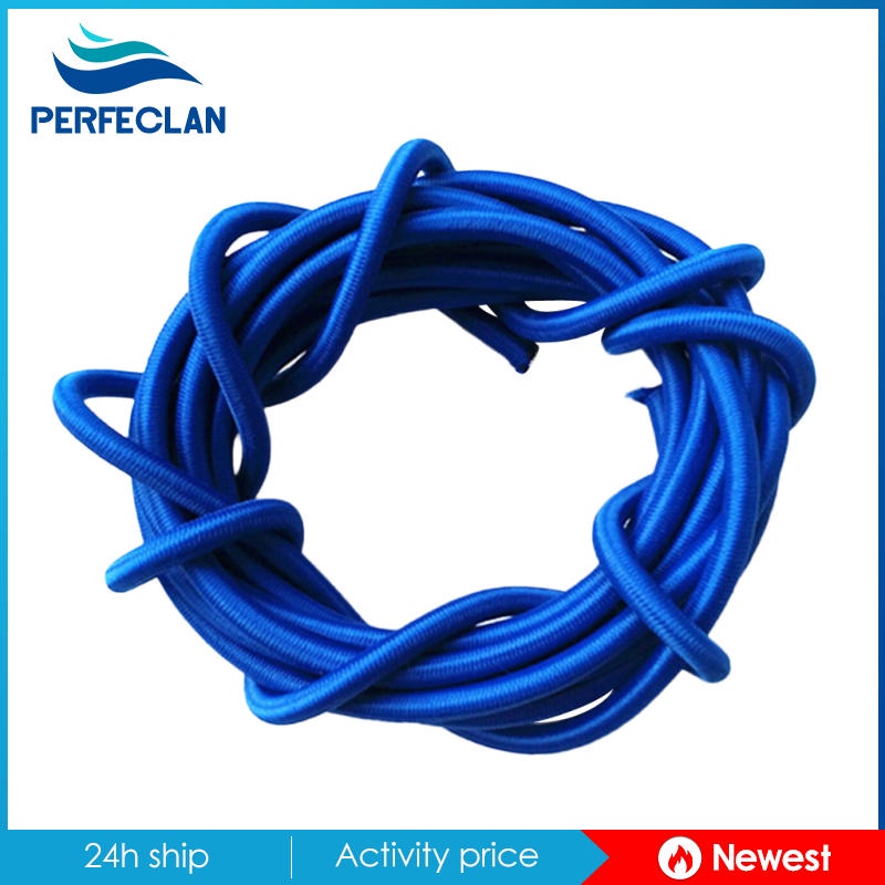 Perfeclanmy Mm Blue Elastic Rubber Bungee Rope Shock Cord Tie Down