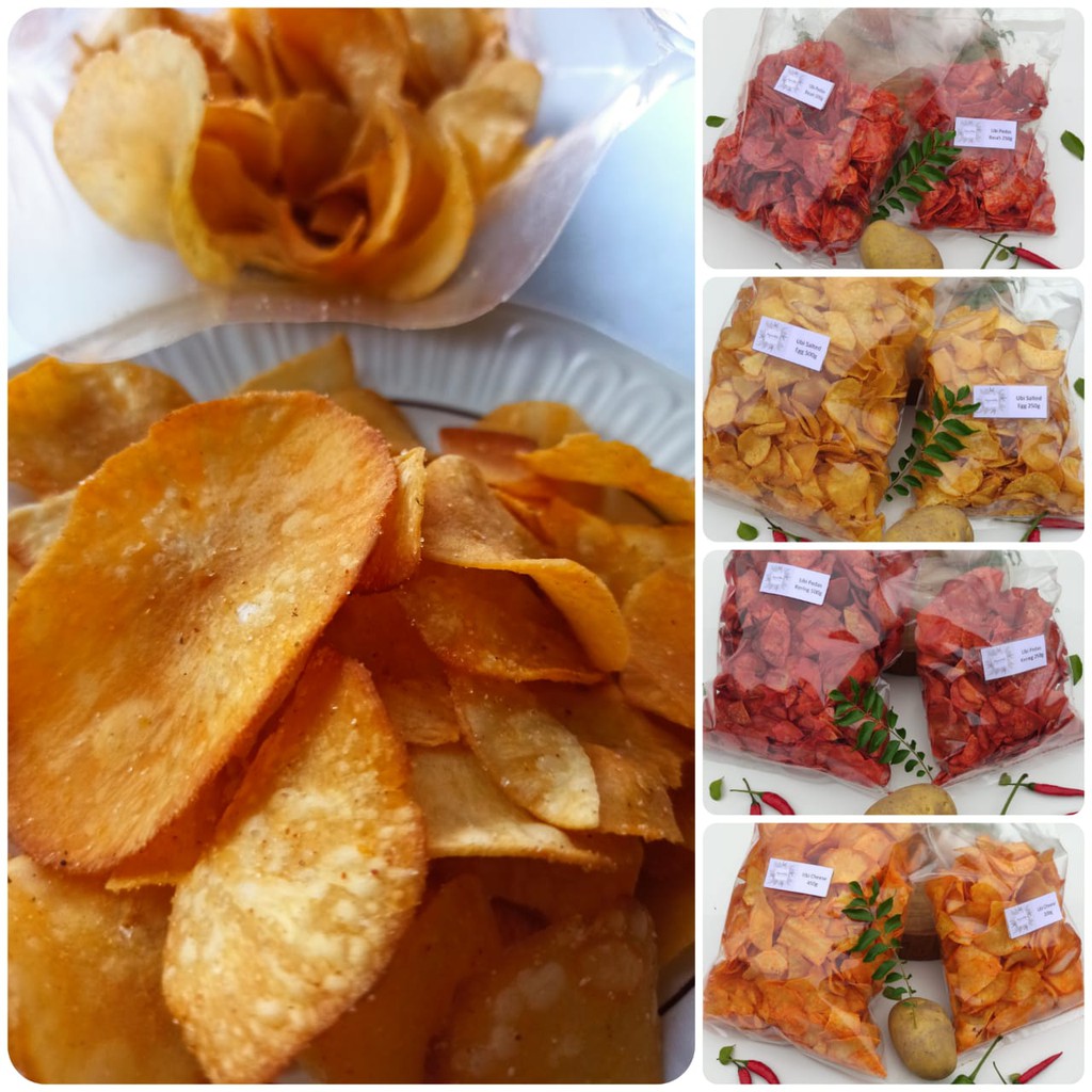 Kerepek Ubi Pelbagai Perisa Various Flavors Cassava Chips Gram