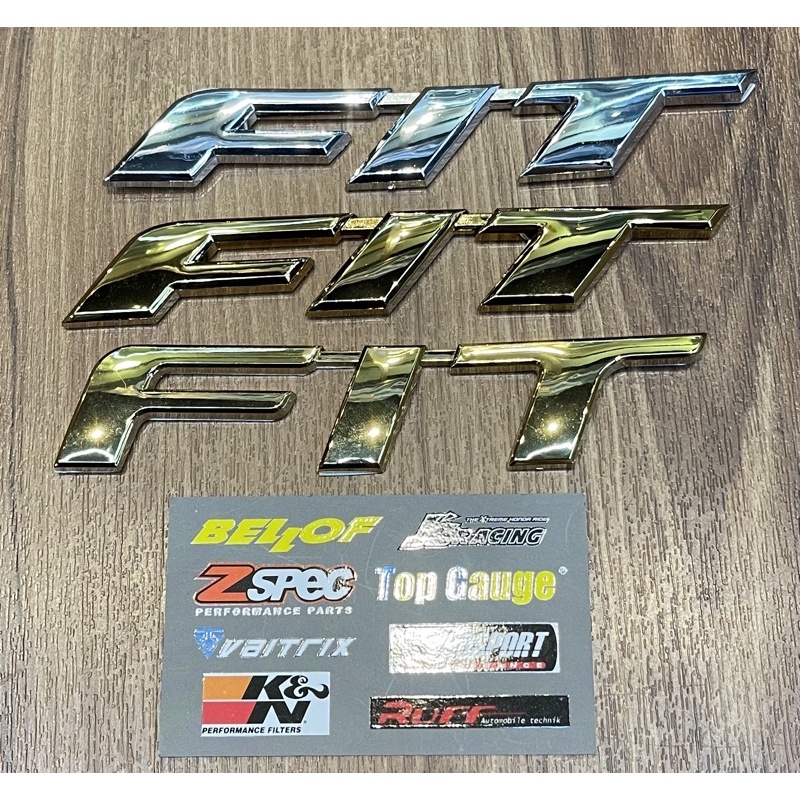 1 X ABS Chrome Gold FIT Letter Logo Car Auto Rear Trunk Emblem Sticker