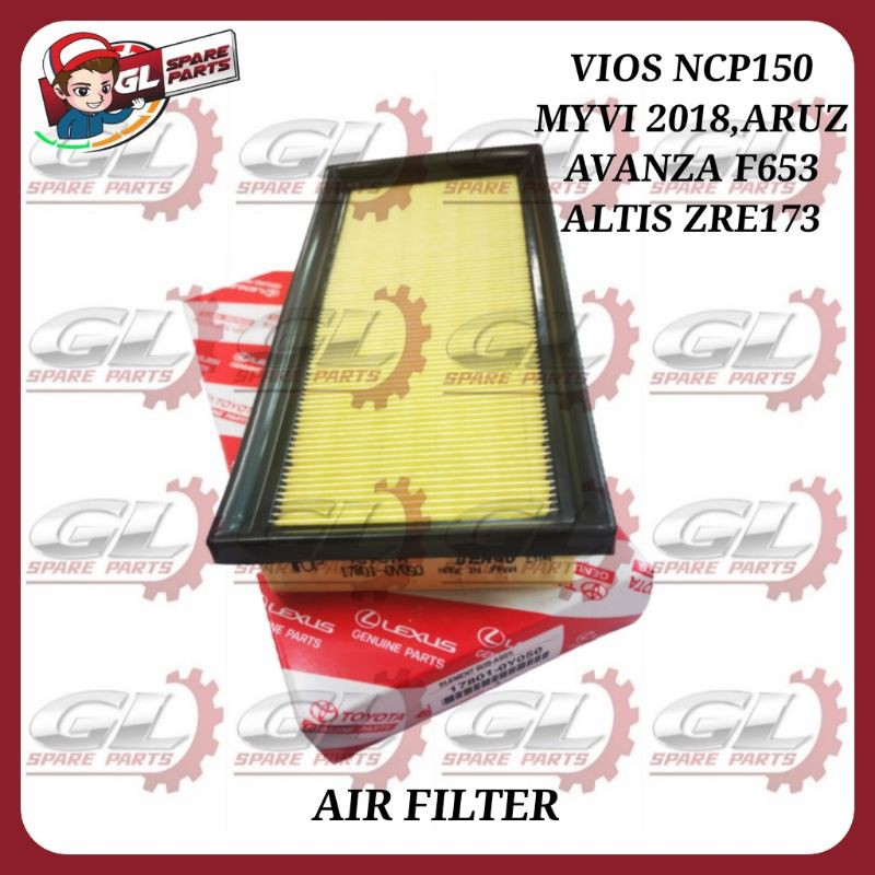 ENGINE AIR FILTER TOYOTA VIOS NCP150 NSP151 MYVI 2017 ARUZ AVANZA F653