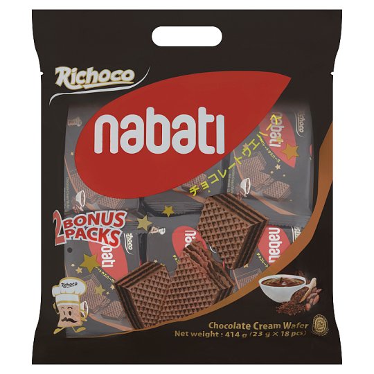 Richoco Nabati Chocolate Cream Wafer 18pcs X 23g 414g Nabati Cheese