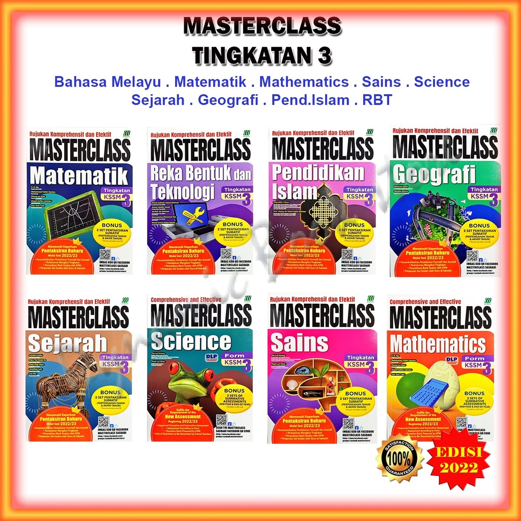 Buku Rujukan Masterclass Tingkatan Edisi B Melayu Maths