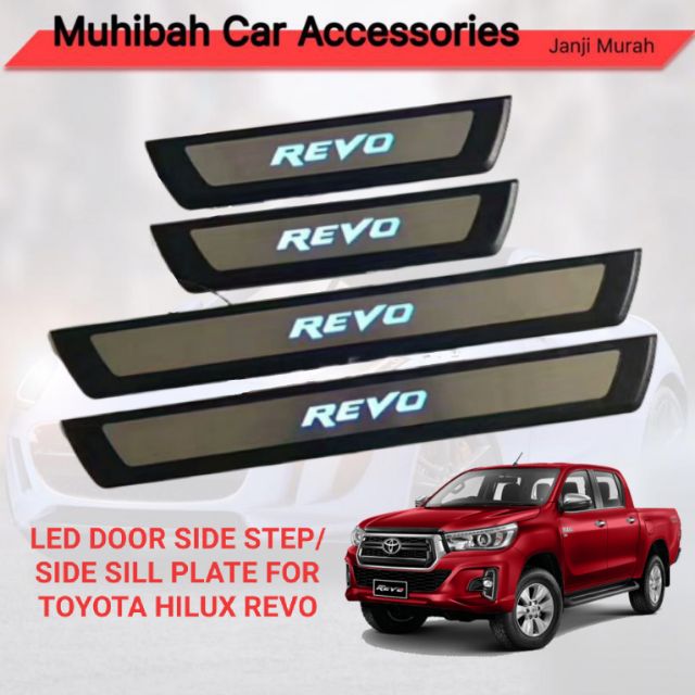 Toyota Hilux Revo Led Door Side Step Side Sill Stainless Steel Plate