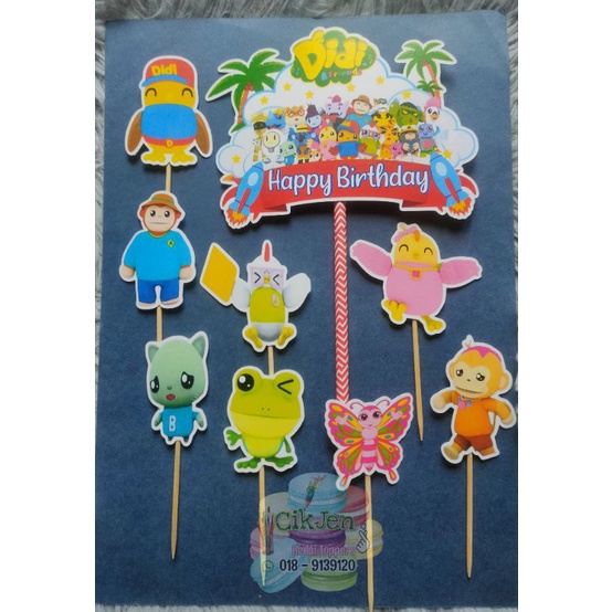 Didi And Friends Cake Topper A4 Size READY STOCK Shopee Malaysia