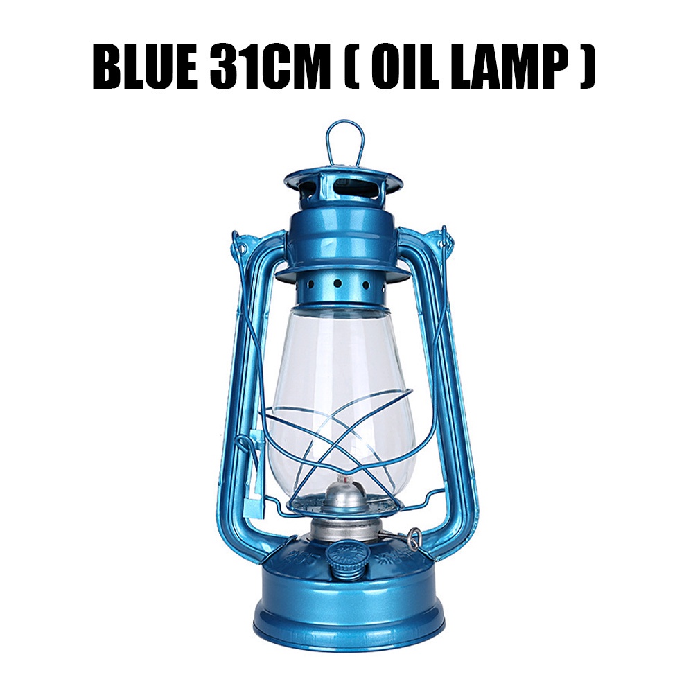 CAMPING ZONE VINTAGE KEROSENE LANTERN OIL LAMP PORTABLE DECORATION